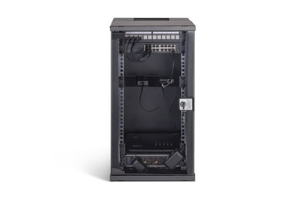 Digitus SOHO PRO Series - Skap - 315 x 300 mm (W x D) - veggmonterbar - RAL 9005, svart - 12U - 10"