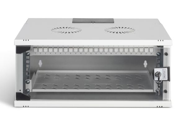 Digitus SOHO PRO Series - Skap - 540x400 mm (WxD) - veggmonterbar - RAL 7035, lysegrå - 4U - 19"