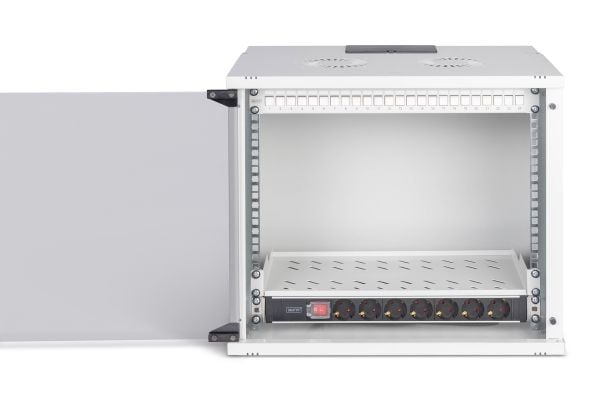 Digitus SOHO PRO Series - Skap - 540x400 mm (WxD) - veggmonterbar - RAL 7035, lysegrå - 9U - 19"