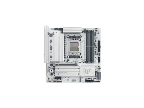ASUS TUF GAMING B850M-PLUS WIFI7 W, AMD, Socket AM5, AMD Ryzen 7000-serien, AMD Ryzen 8000-serien, AMD Ryzen 9000-serien, Socket AM5, DDR5-SDRAM, 2...