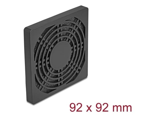 Delock tuuletinsäleikkö pölysuodattimella 92 x 92 mm musta