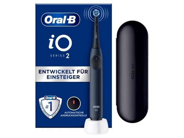 Oral-B iO Series 2, Vuxen, Vibrerande tandborste, Daglig vård, Känslig, Super sensitive, Blå, 2 min, Batteri