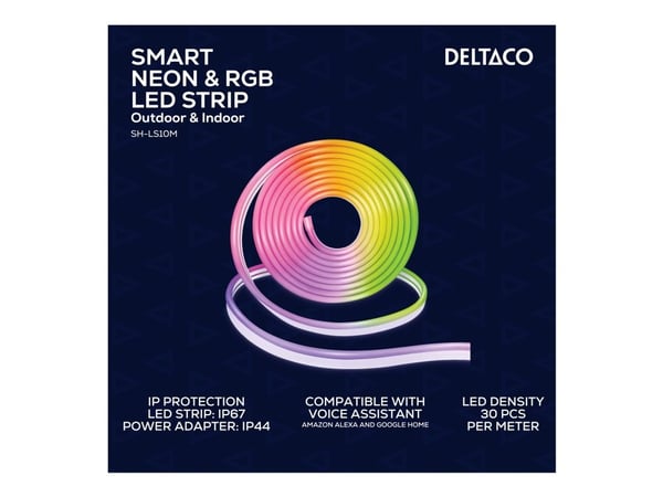 DELTACO Smart - Lysslynge - LED - RGB/neonlys - 5 m