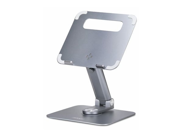 Startech - Notebookstativ - 360° sving, teleskopisk høydejustering - skrivebord - sølv