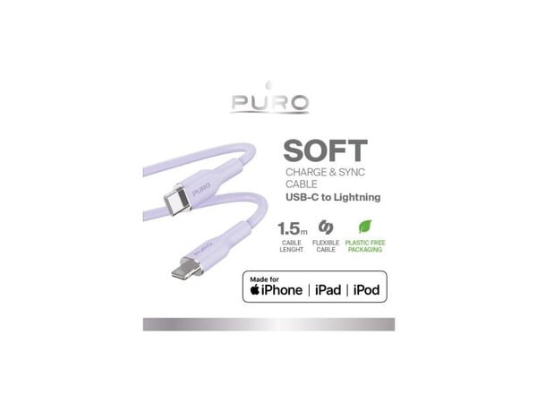 PURO PUCAPLTUSBCICONLVD, 1,5 m, Lightning, USB C, urosliitin, urosliitin, suora