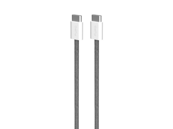 PURO PUCCCFABK415MTDKGREY, 1,5 m, USB C, USB C, USB 2.0, 0,48 Gbit/s, Grå