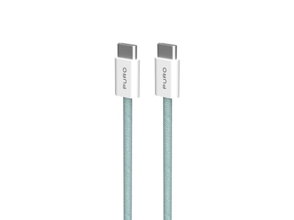 PURO PUCCCFABK415MTNGRN, 1,5 m, USB C, USB C, USB 2.0, Grønn, Hvit