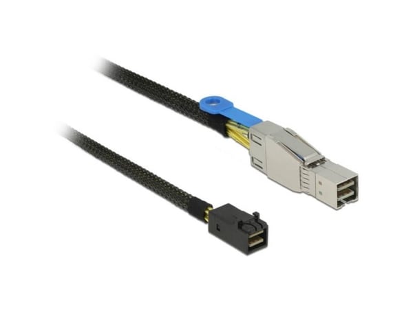 Delock - SAS intern til ekstern kabel - SAS 12Gbit/s - Mini SAS HD (SFF-8644) (hann) til Mini SAS HD (SFF-8643) (hann) - 1 m