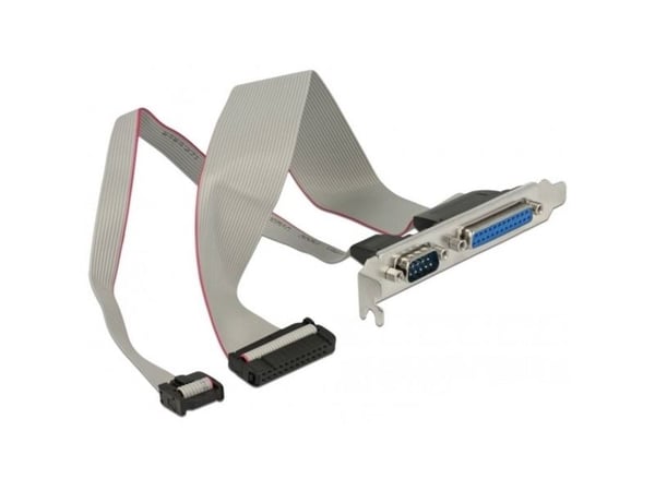 Delock - Serielt / parallelt panel - DB-9, DB-25 til 25 pin IDC, 9-pins IDC (hunn) - 30 cm