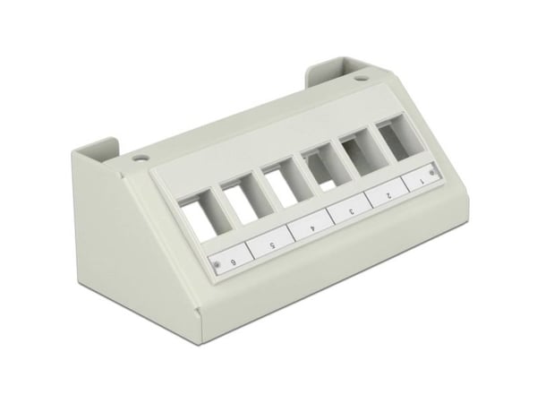 Delock Keystone Multimedia Panel - Overflatemontert fordelingsboks - grå - 6 porter
