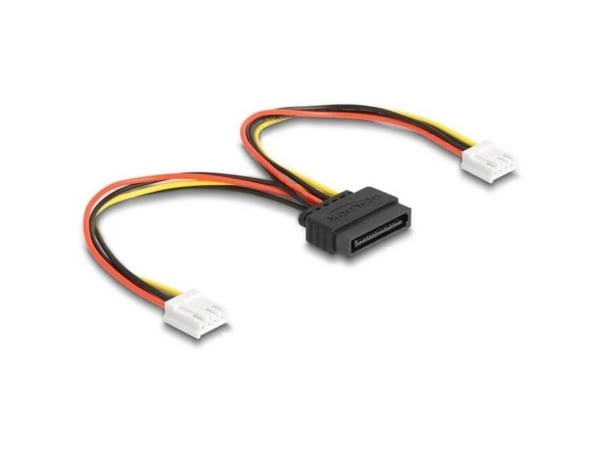 Delock - Strømadapter - SATA-strøm (hann) til 4-pin mini-strømkontakt (hunn) - 15 cm