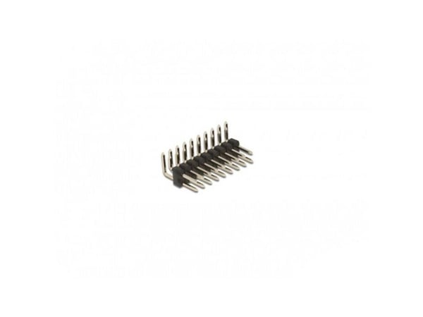 Delock - Pin header (10-pin, pitch 2.54 mm) - svart (en pakke 5)