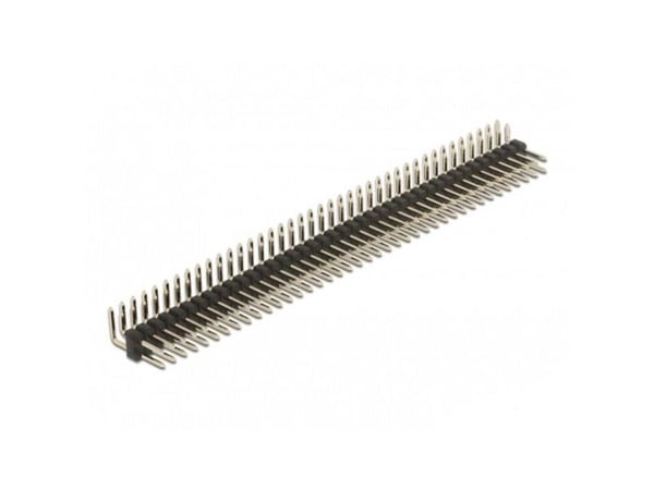 Delock - Pin header (40-pin, pitch 2.54 mm) - svart (en pakke 5)