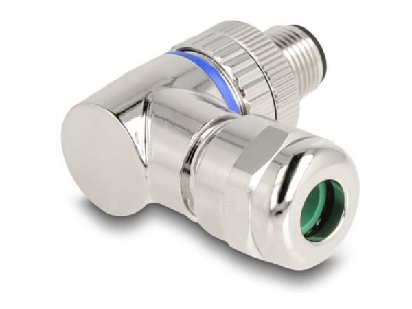 Delock - Nettverkkontakt - 3 pin M12-A (hunn) til 3-pole screw terminal (hunn) - svart