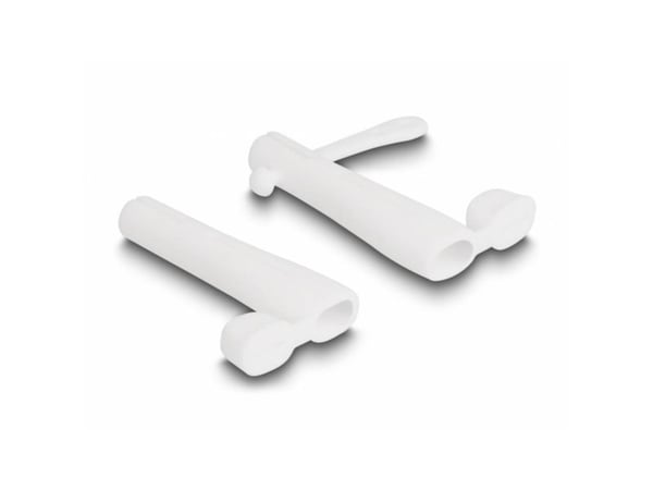 Delock - Støvdeksel for kabler - hvit (en pakke 2 deler) - for iPad/iPhone/iPod (Lightning)