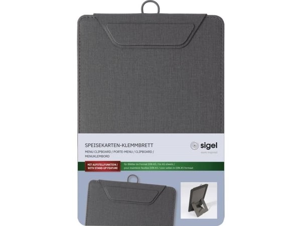 Sigel klemhefte til spisekort antrasitt KB111