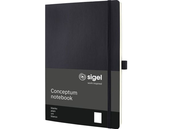 Sigel notatbok Conceptum A4 blank svart softcover - A4 (CO338)