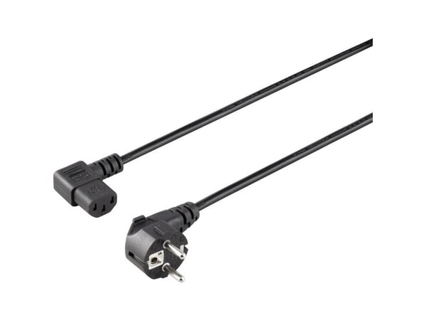 Sygonix SY-5042710 Virtajohto musta 2,00 m (SY-5042710)