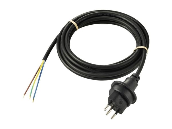 Sygonix SY-5768436 Virtaverkkokaapeli Musta 5 m säänkestävä