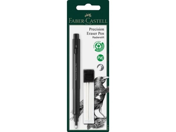 Faber-Castell Precision Eraser Pen, Muovi, musta, Aikuinen, Kupla, 1 kpl