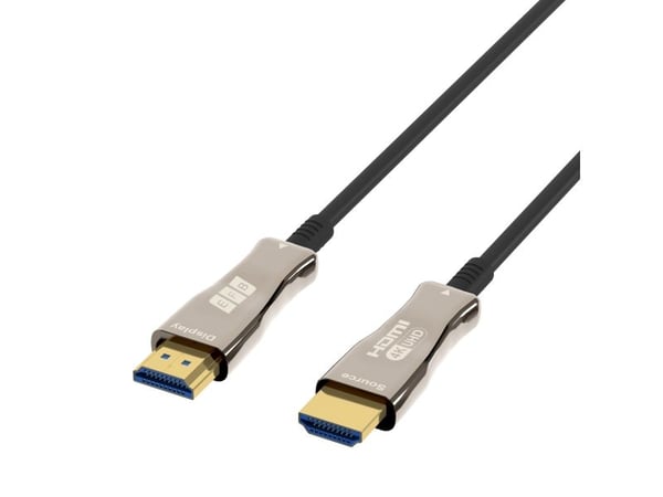 EFB Elektronik HDMI-20-00008, 20 m, HDMI-tyyppi A (vakio), HDMI-tyyppi A (vakio), 3D, 18 Gbit/s, musta, Ruostumaton teräs