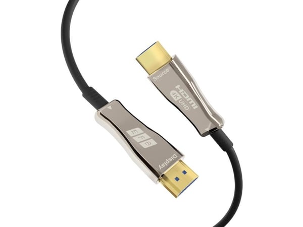 EFB Elektronik HDMI-20-00009, 30 m, HDMI-tyyppi A (vakio), HDMI-tyyppi A (vakio), 3D, 18 Gbit/s, musta, Ruostumaton teräs