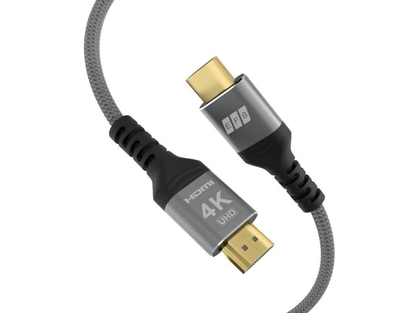 EFB Elektronik HDMI-20-00004, 3 m, HDMI Type A (Standard), HDMI Type A (Standard), 3D, 18 Gbit/sek, Grå