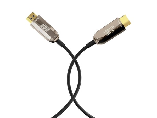 EFB Elektronik HDMI-21-00006, 10 m, HDMI-tyyppi A (vakio), HDMI-tyyppi A (vakio), 3D, 48 Gbit/s, musta, Ruostumaton teräs