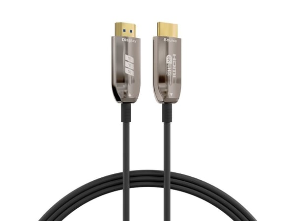 EFB Elektronik HDMI-21-00008, 30 m, HDMI-tyyppi A (vakio), HDMI-tyyppi A (vakio), 3D, 48 Gbit/s, musta, Ruostumaton teräs