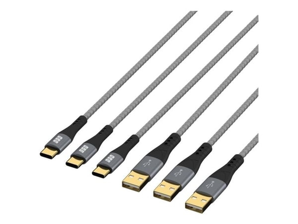 EFB Elektronik USB-AC-00008, 2 m, USB A, USB C, USB 2.0, 0,48 Gbit/s, musta, harmaa
