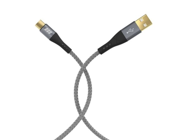 EFB Elektronik USB-AC-00007, 2 m, USB A, USB C, USB 2.0, 0,48 Gbit/s, musta, harmaa