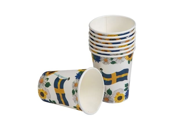 Svensk flag papkrus, 250 ml