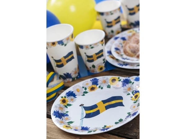 Svensk flag papkrus, 250 ml