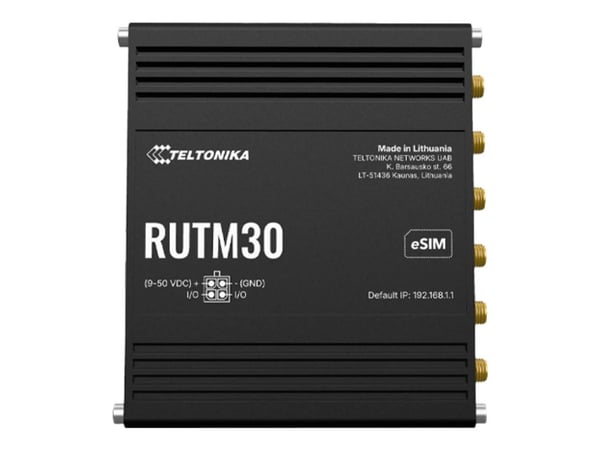 Teltonika RUTM30 - Trådløs ruter - WWAN 1-portssvitsj - 1GbE, PPP - Wi-Fi 5 - Dobbeltbånd - 5G, 4G, 3G - DIN-skinnemonterbar, overflatemonterbar, v...