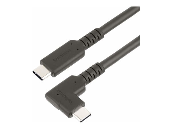 StarTech 1.6ft (50cm) Rugged Right Angle USB-C Cable, USB 3.2 Gen 2 (10 Gbps), USB C to C Data Transfer Cable, 4K 60Hz DP Alt Mode, 100W Power Deli...