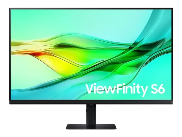 Samsung ViewFinity S6 S32D604UEU - LED-skjerm - USB - 32" - 2560 x 1440 QHD @ 100 Hz - IPS - 350 cd/m² - 1000:1 - HDR10 - 5 ms - HDMI, DisplayPort,...