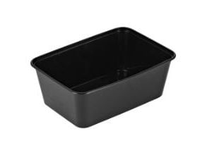 Bakke 960 ml 175x120x60 mm Nudelbakke til Mikroovn PP sort,50 stk/ps - (50 stk.)