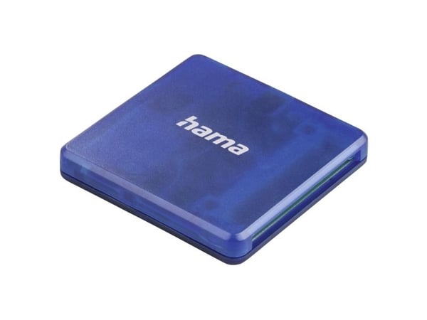 Hama 00124131, CF, MicroSD (TransFlash), MicroSDHC, MicroSDXC, SD, SDHC, SDXC, Blå, 480 Mbit/s, USB 2.0, 55,6 mm, 9,3 mm