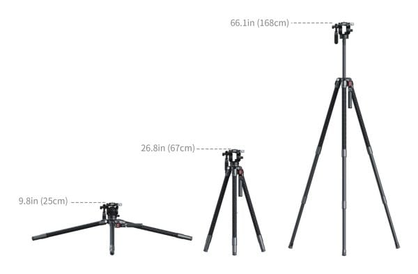 SmallRig 5305, 3 jalkoja, musta, 166 cm, 3,7 kg