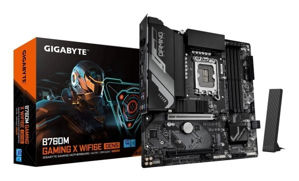 GIGABYTE B760M GAMING X WIFI6E GEN5, Intel, LGA 1700, Intel® Celeron®, Intel Core i3 12th Gen, Intel Core i3 13th Gen, Intel Core i3 14th Gen, Inte...