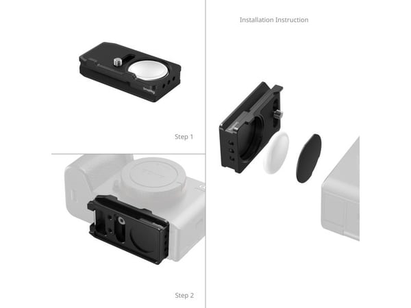 SmallRig MD5423, Platemontering, Sort, Aluminium, Polykarbonat (PC), 1/4-20", Quick Release Mount Plate x 1 Torx Wrench x 1, Sony: Alpha 7S III / A...