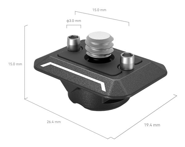 SmallRig 3730C, Frigjøringsplate, Sort, Aluminium, Rustfritt stål, 5 kg, 1/4-20", 26,5 mm