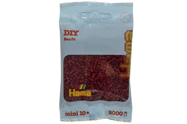 Hama mini perler 2000 stk mørk kirsebær