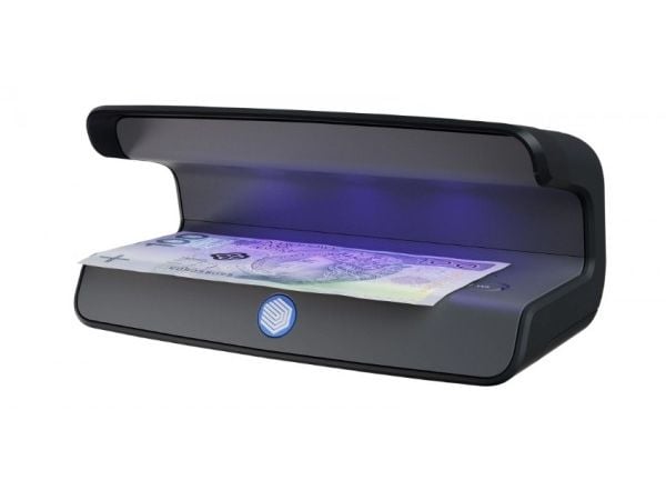 Safescan 75 LED UV/hvit sjekker valutaer pass svart (131-0723)