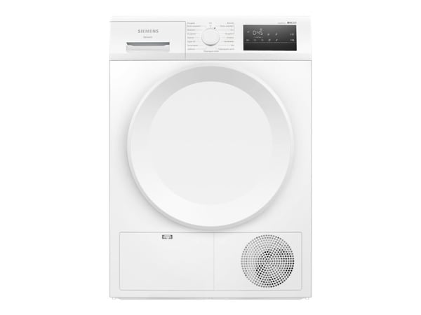 Siemens iQ300 WT43HV0EDN - Tørker - bredde: 59.8 cm - dybde: 64.8 cm - høyde: 84.2 cm - frontileggelse - hvit