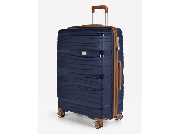 Matkalaukkusetti RW Travel Alfrida sininen 20 "/24" /28" PP-muovi TSA-lukolla varustettuna