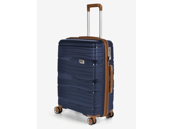 Matkalaukkusetti RW Travel Alfrida sininen 20 "/24" /28" PP-muovi TSA-lukolla varustettuna