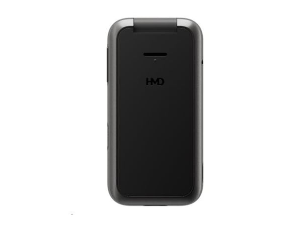 HMD 2660 Flip - 4G-ominaisuuspuhelin - dual-SIM - RAM 64 MB / Sisäinen muisti 128 MB - microSD-korttipaikka - takakamera 0,3 MP - musta - musta