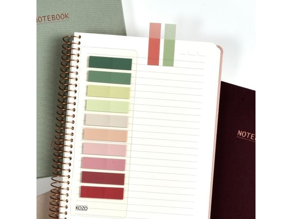 KOZO Index Tabs 10 väriä Blush (punertava)