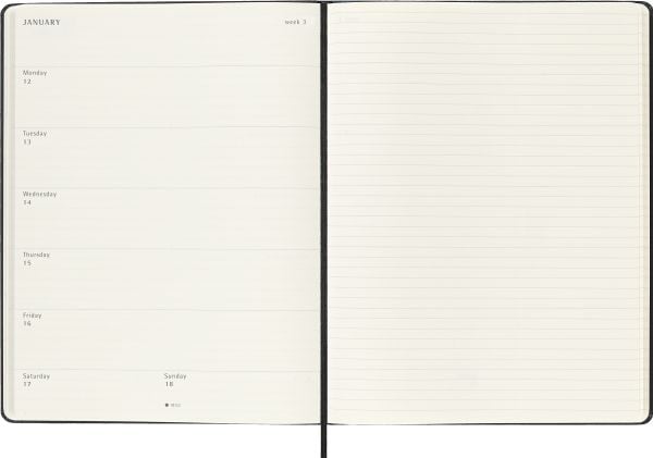 Classic Hard 18M 25/26 WeekNote XL svart